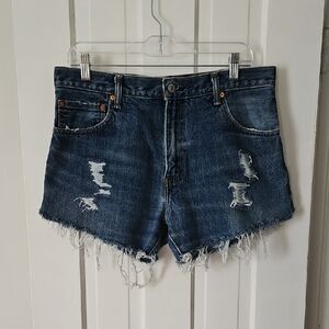 Distressed Denim Women's Shorts